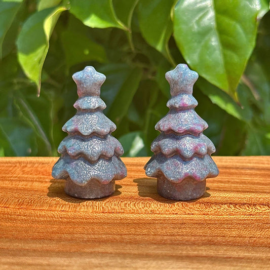 Ruby In Kyanite Christmas Tree Carving
