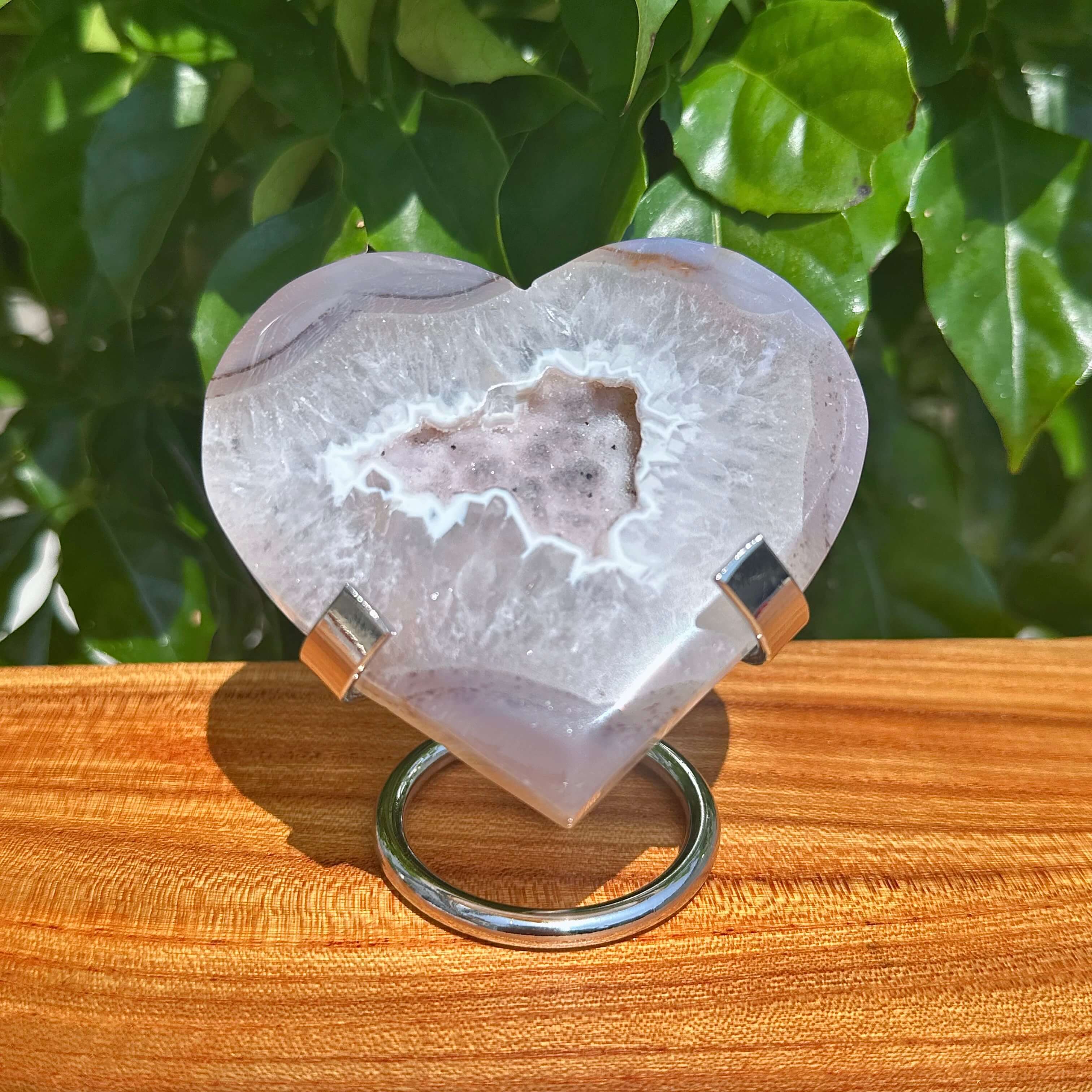 Druzy Agate Heart
