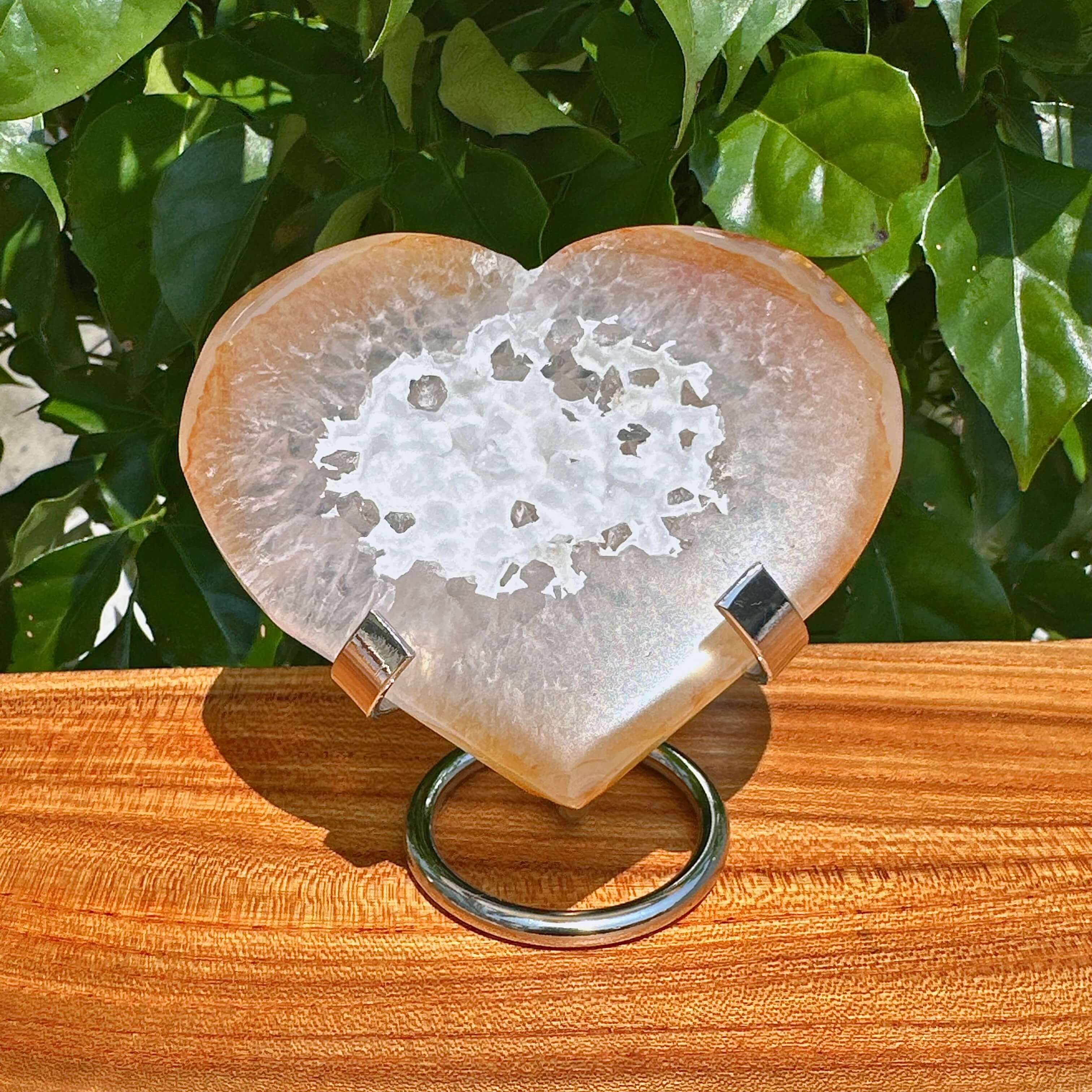 Druzy Agate Heart