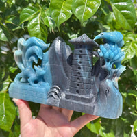 Trolleite Nine-Tailed Fox With Bird Landscape Carving