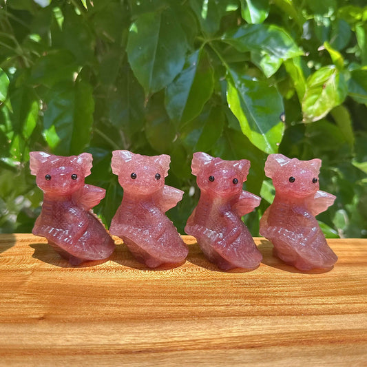 Strawberry Quartz Flying Dragon