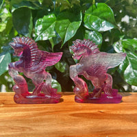 Candy Fluorite Unicorn Carving