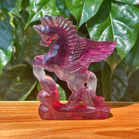 Candy Fluorite Unicorn Carving