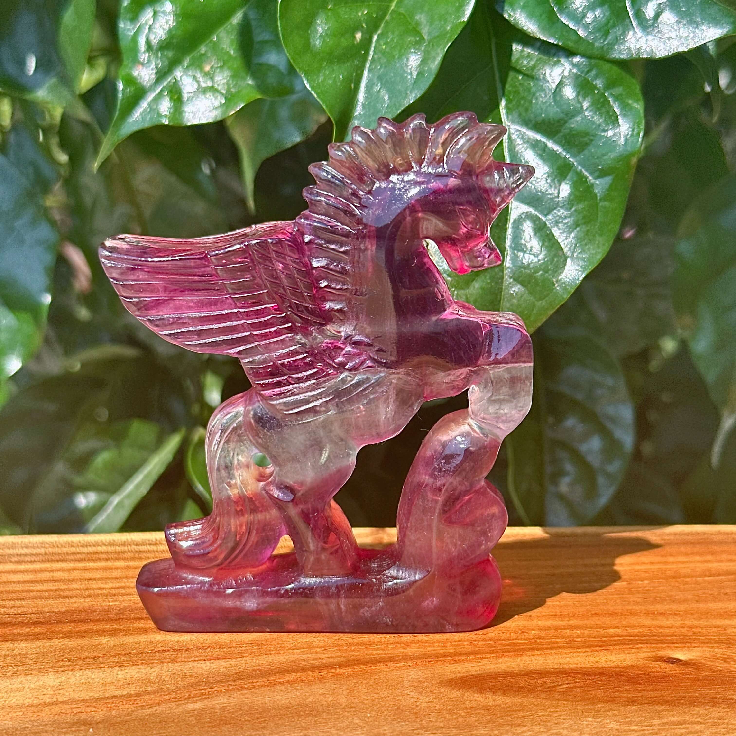 Candy Fluorite Unicorn Carving