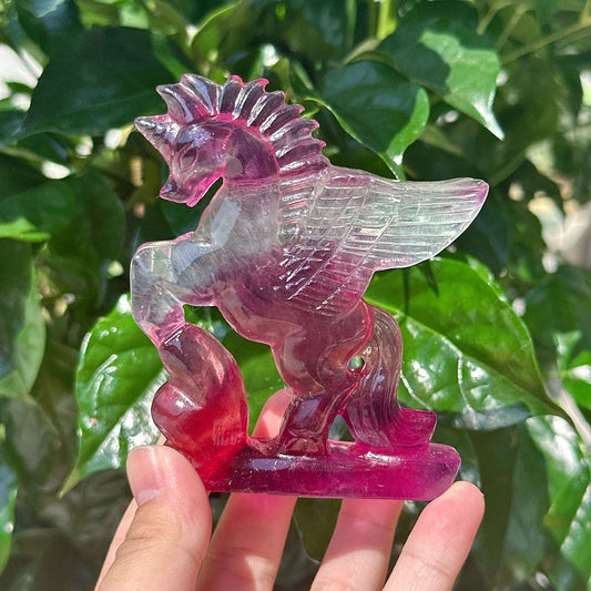 Candy Fluorite Unicorn Carving