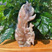 Flower Agate Nine-tailed Fox Carving