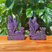 Charoite Nine-Tailed Fox Carving