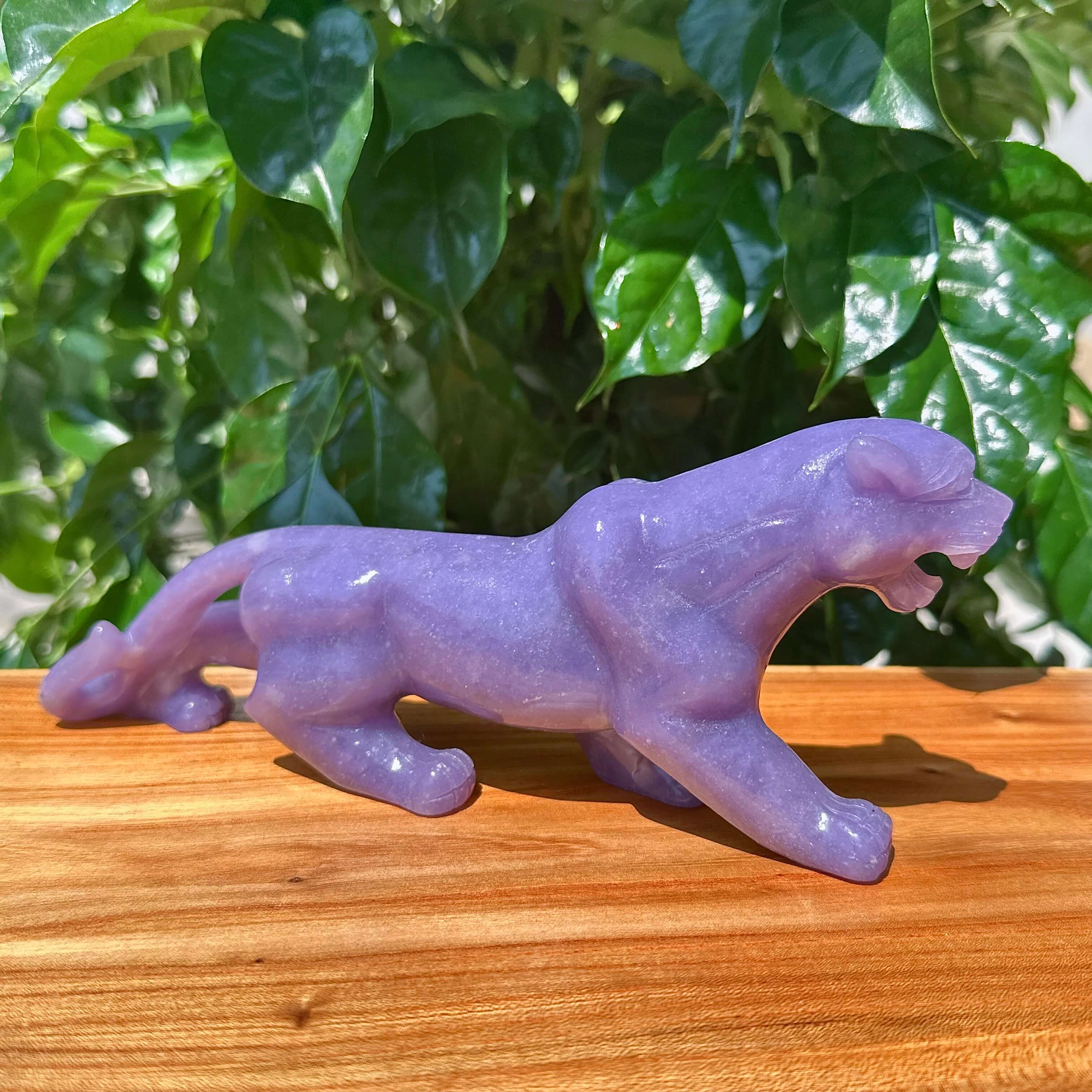 Lepidolite Cheetah Carving