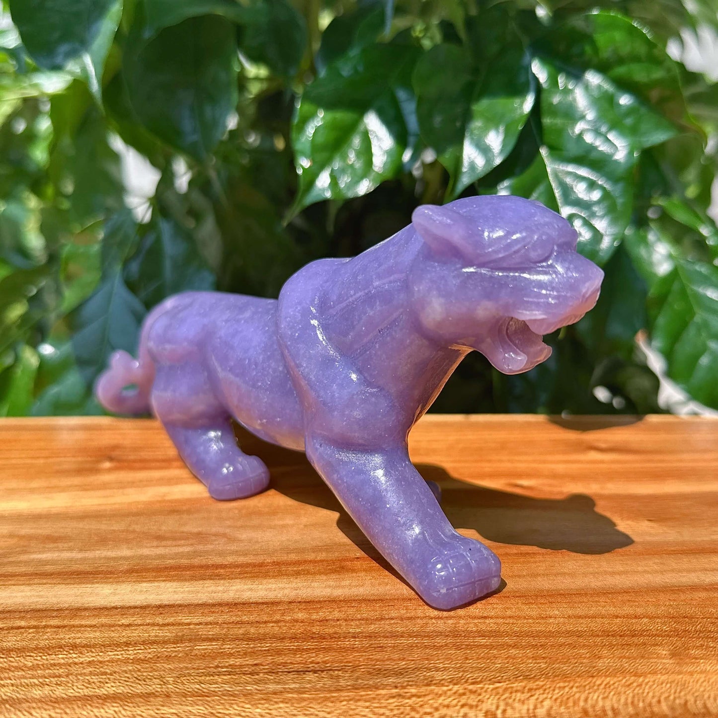 Lepidolite Cheetah Carving