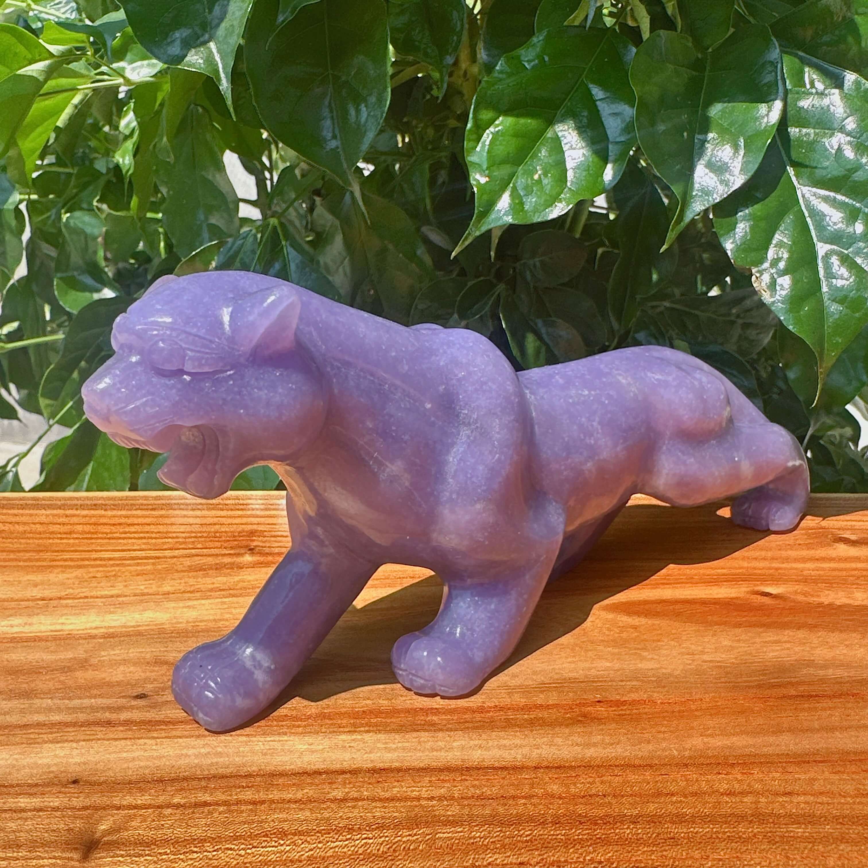 Lepidolite Cheetah Carving