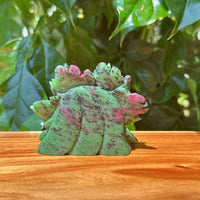 Ruby-Zoisite Peony Flower Carving