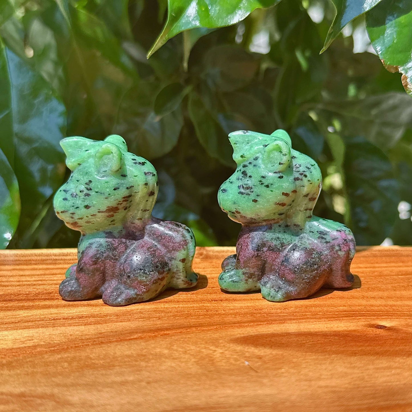 Ruby-Zoisite Unicorn Carving