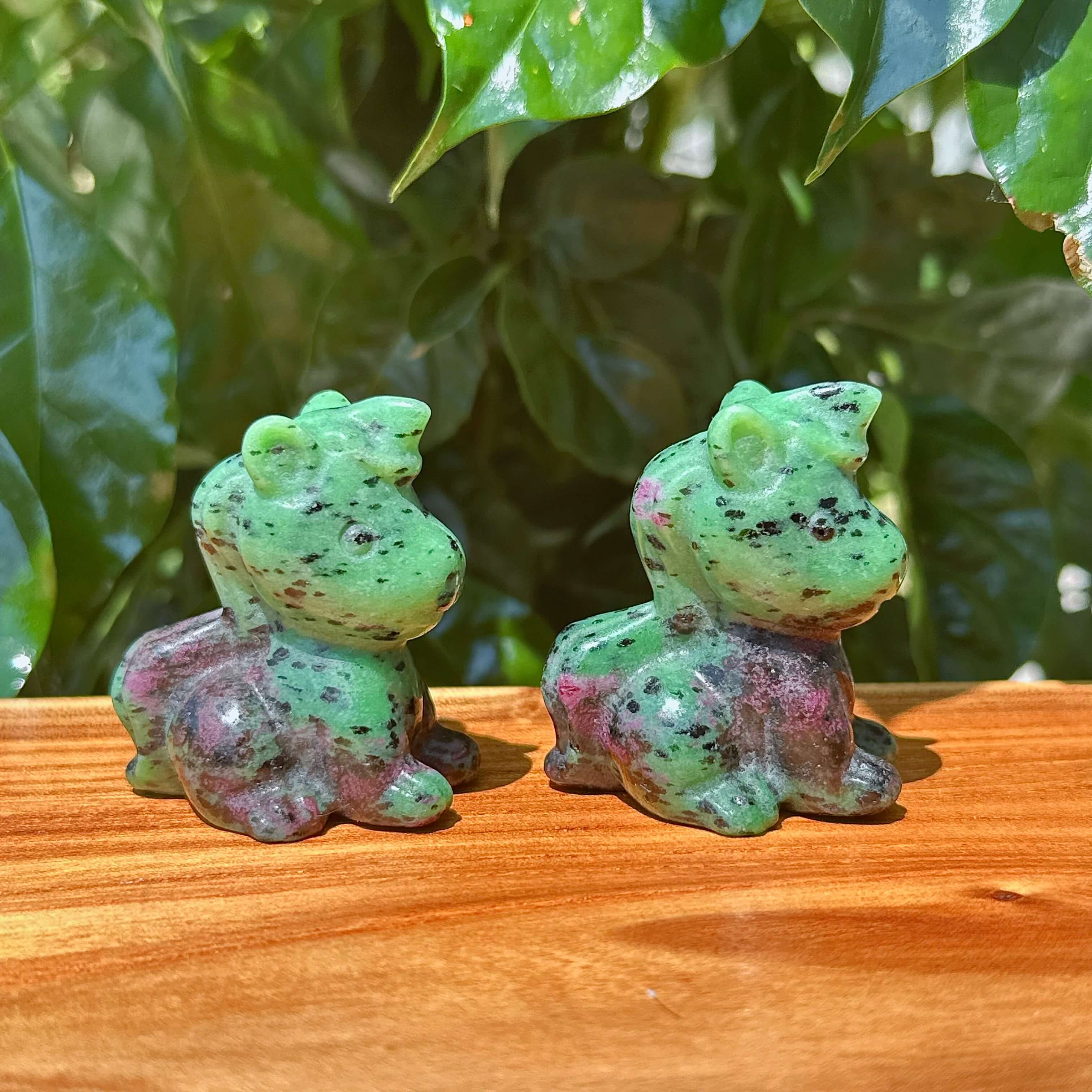 Ruby-Zoisite Unicorn Carving
