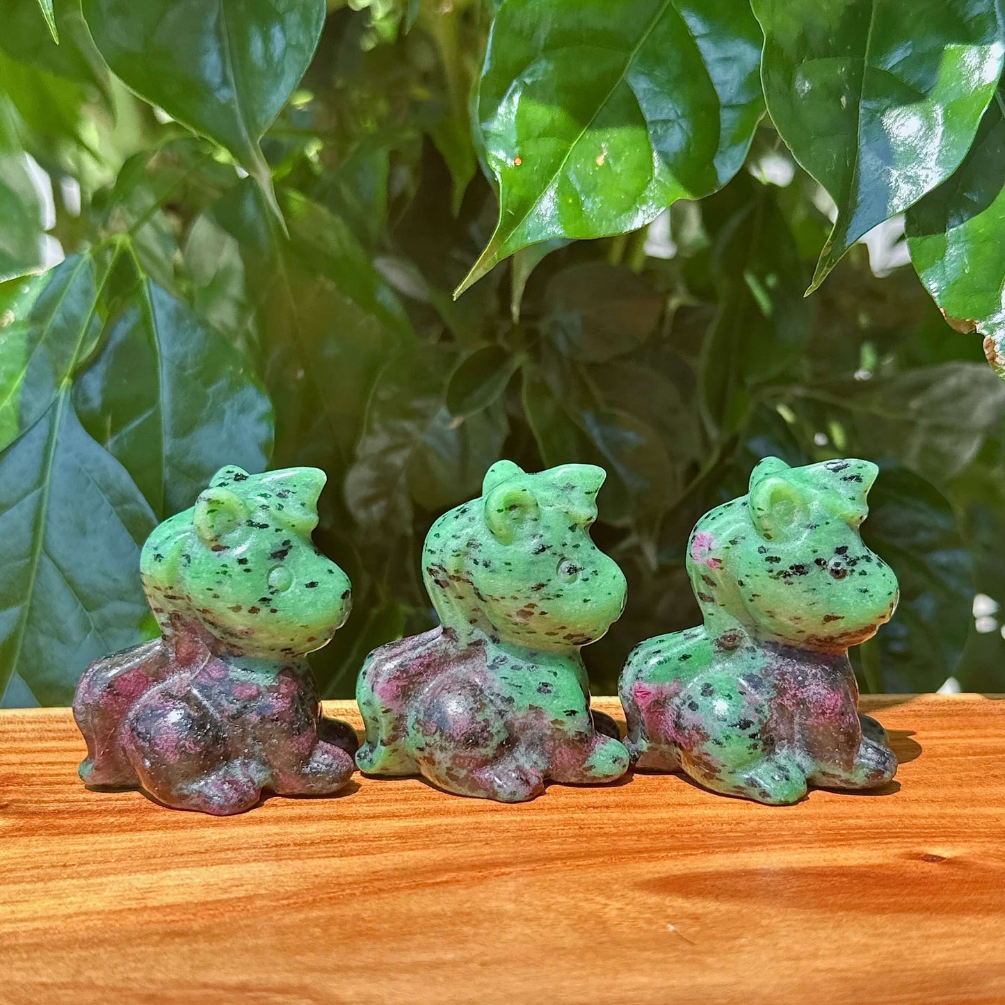 Ruby-Zoisite Unicorn Carving