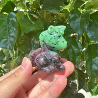 Ruby-Zoisite Unicorn Carving