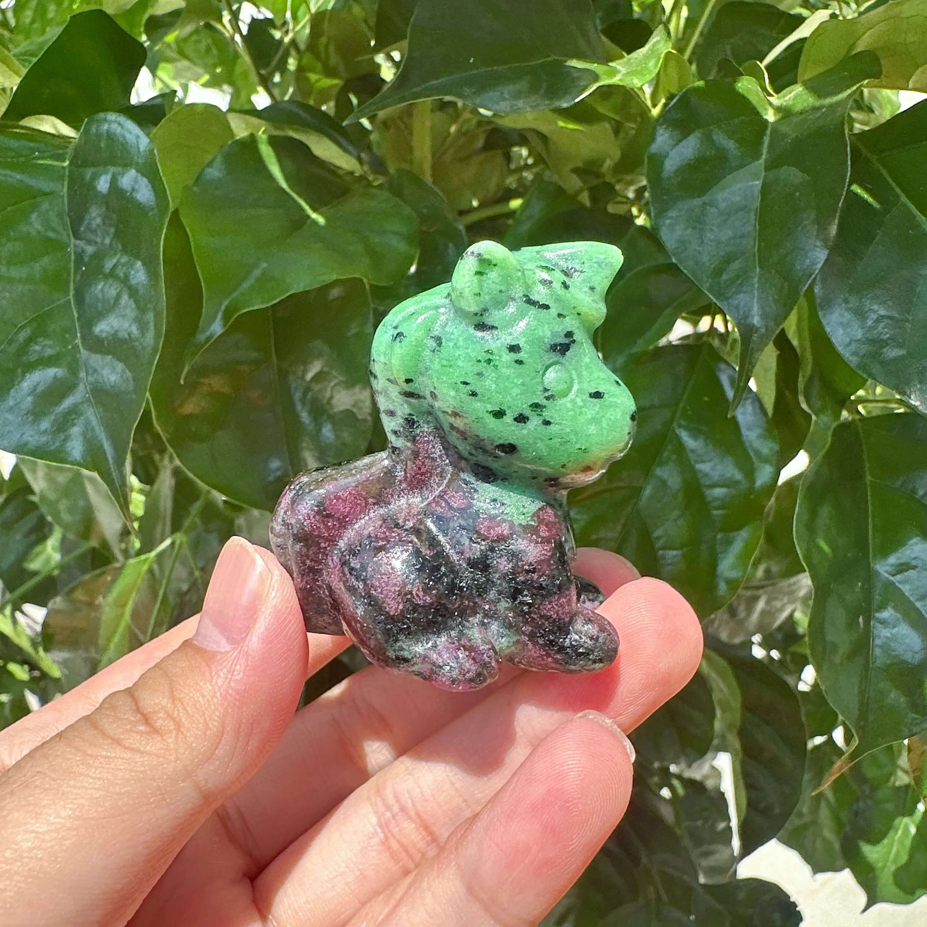 Ruby-Zoisite Unicorn Carving