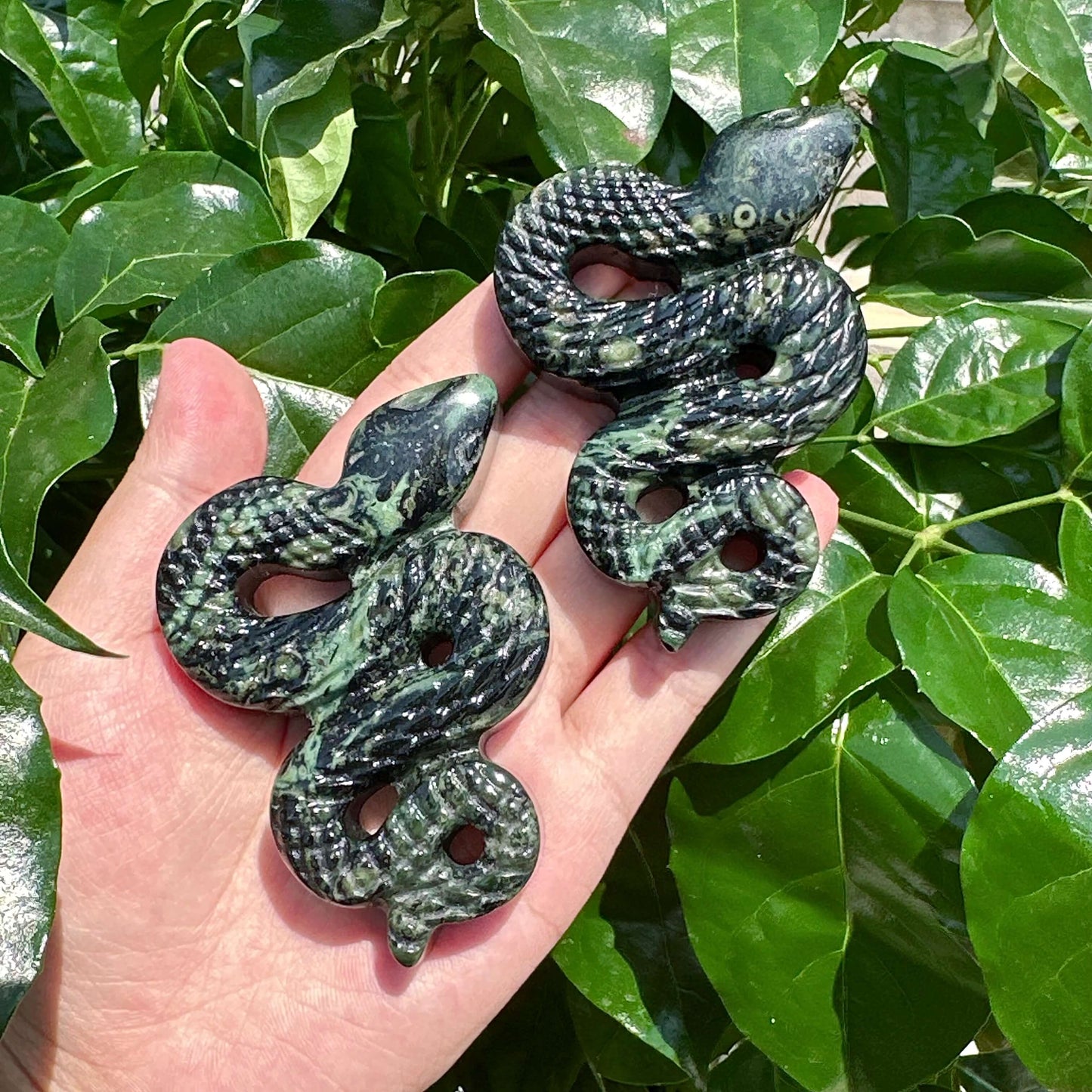 Kambaba Jasper Snake Carving