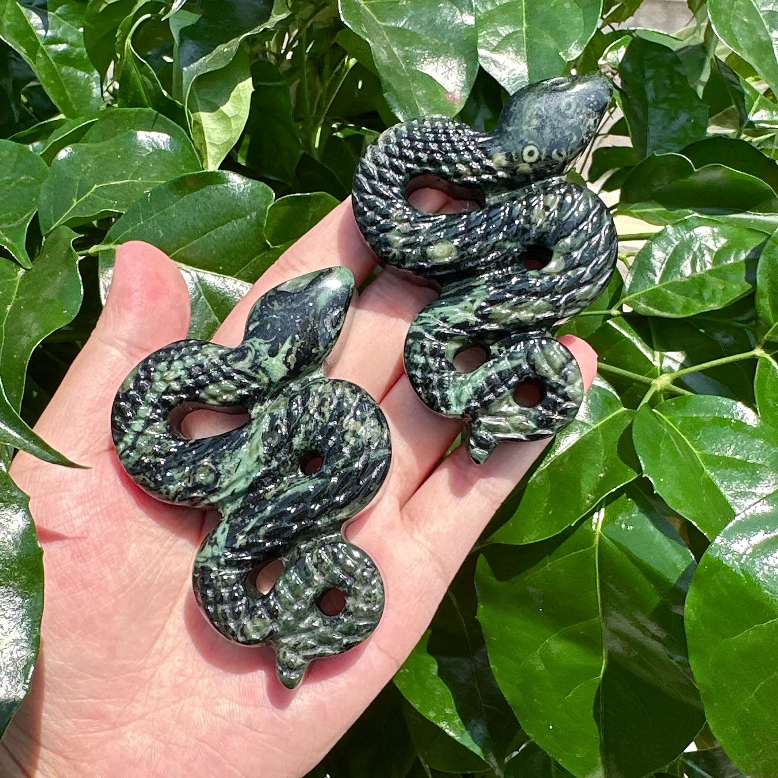 Kambaba Jasper Snake Carving