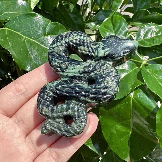 Kambaba Jasper Snake Carving