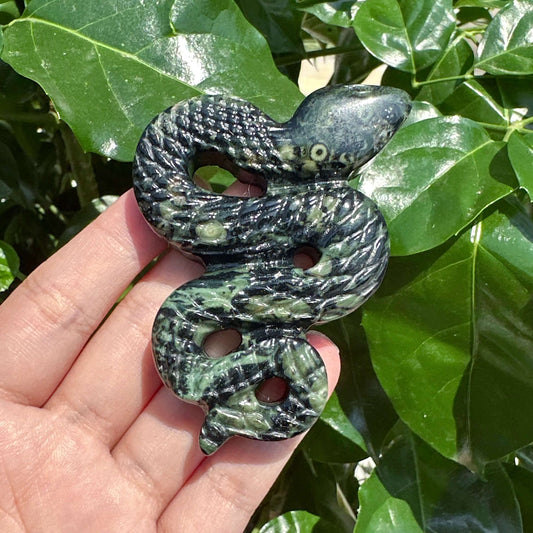 Kambaba Jasper Snake Carving