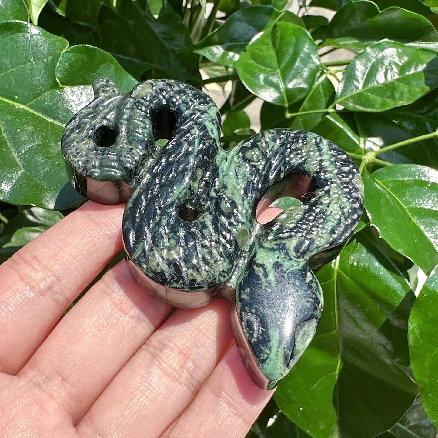 Kambaba Jasper Snake Carving