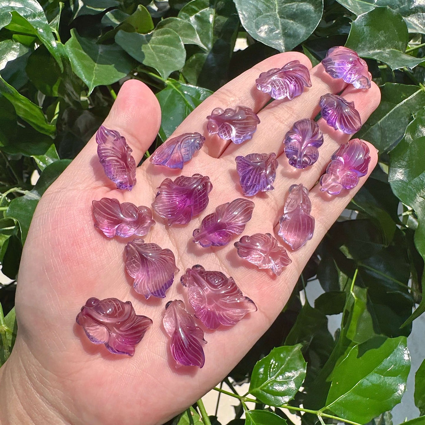 Amethyst Goldfish Carving