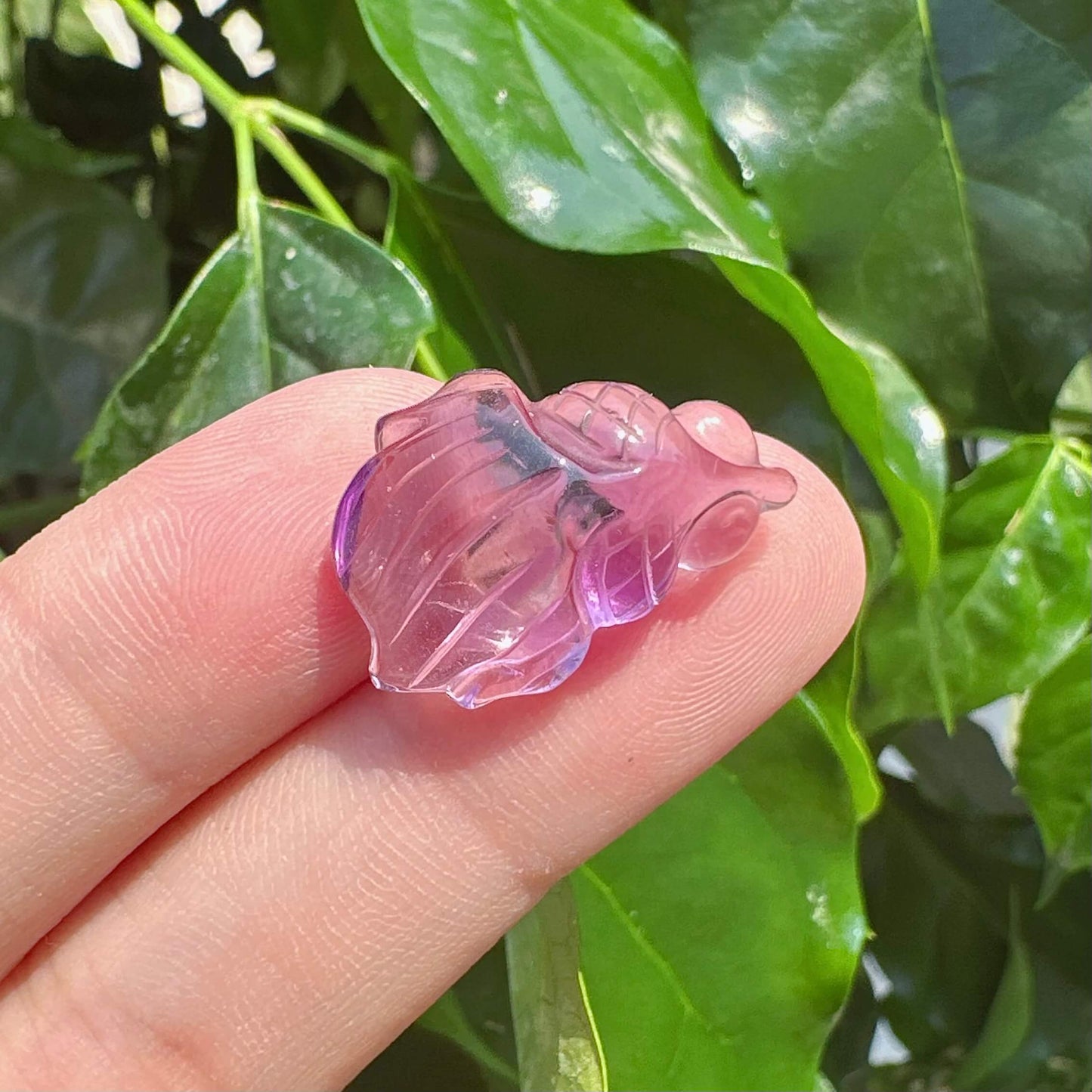 Amethyst Goldfish Carving