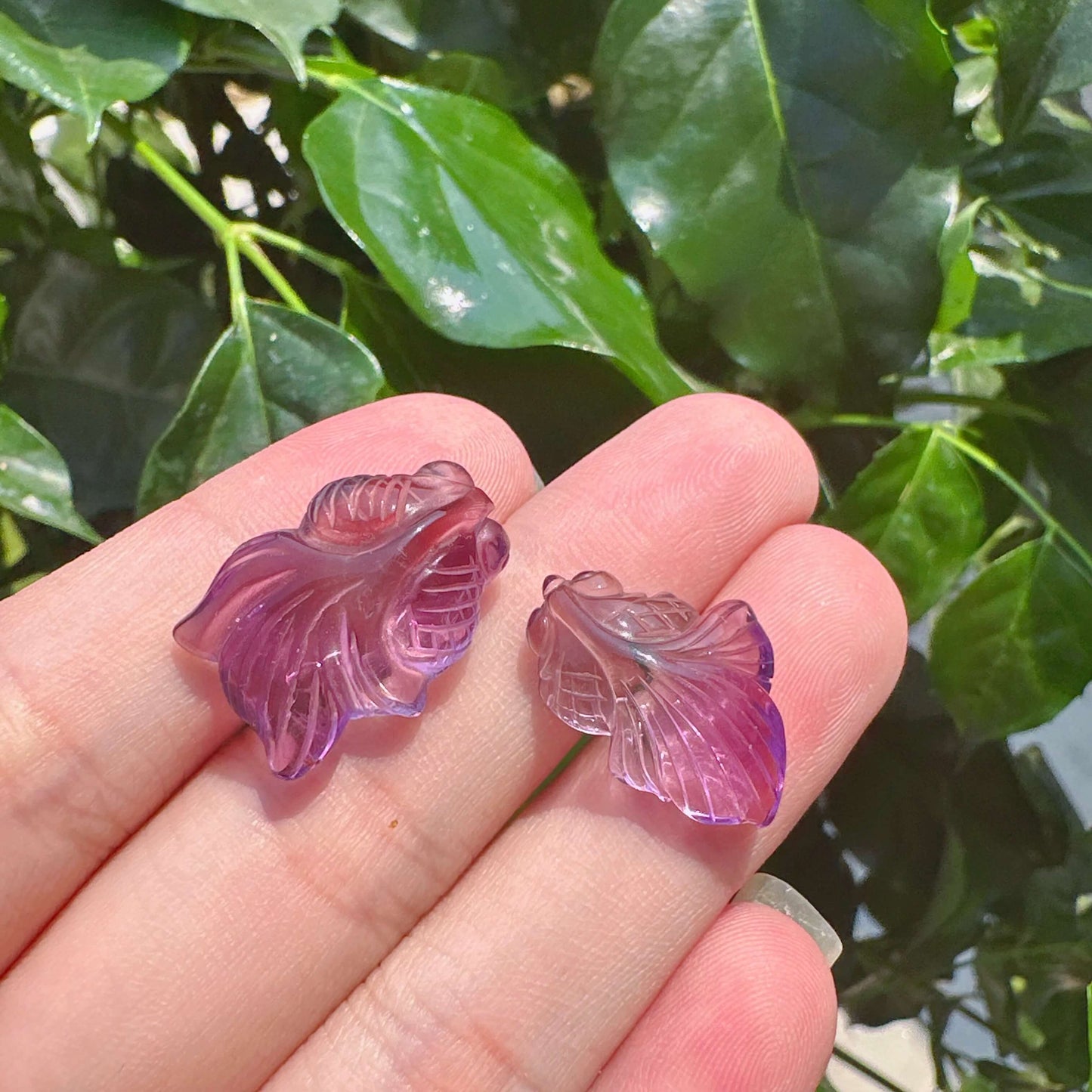 Amethyst Goldfish Carving