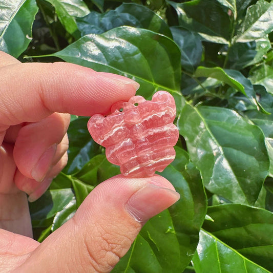 Rhodochrosite Carving