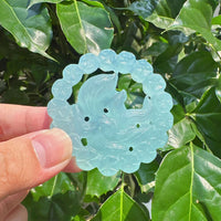 Aquamarine Nine-tailed Fox Carving