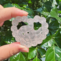 Rose Quartz Nine-tailed fox Carving