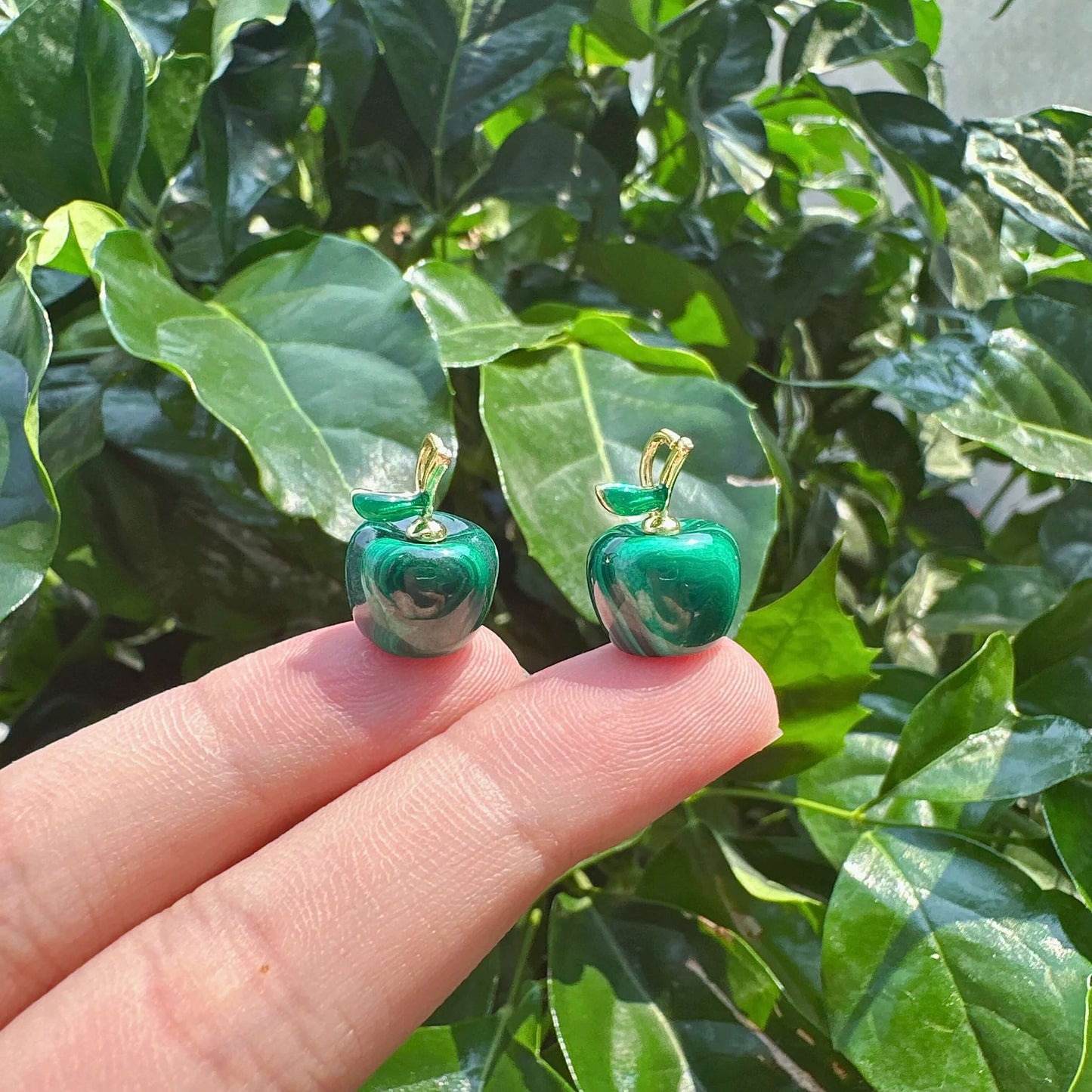 Malachite Apple Carving