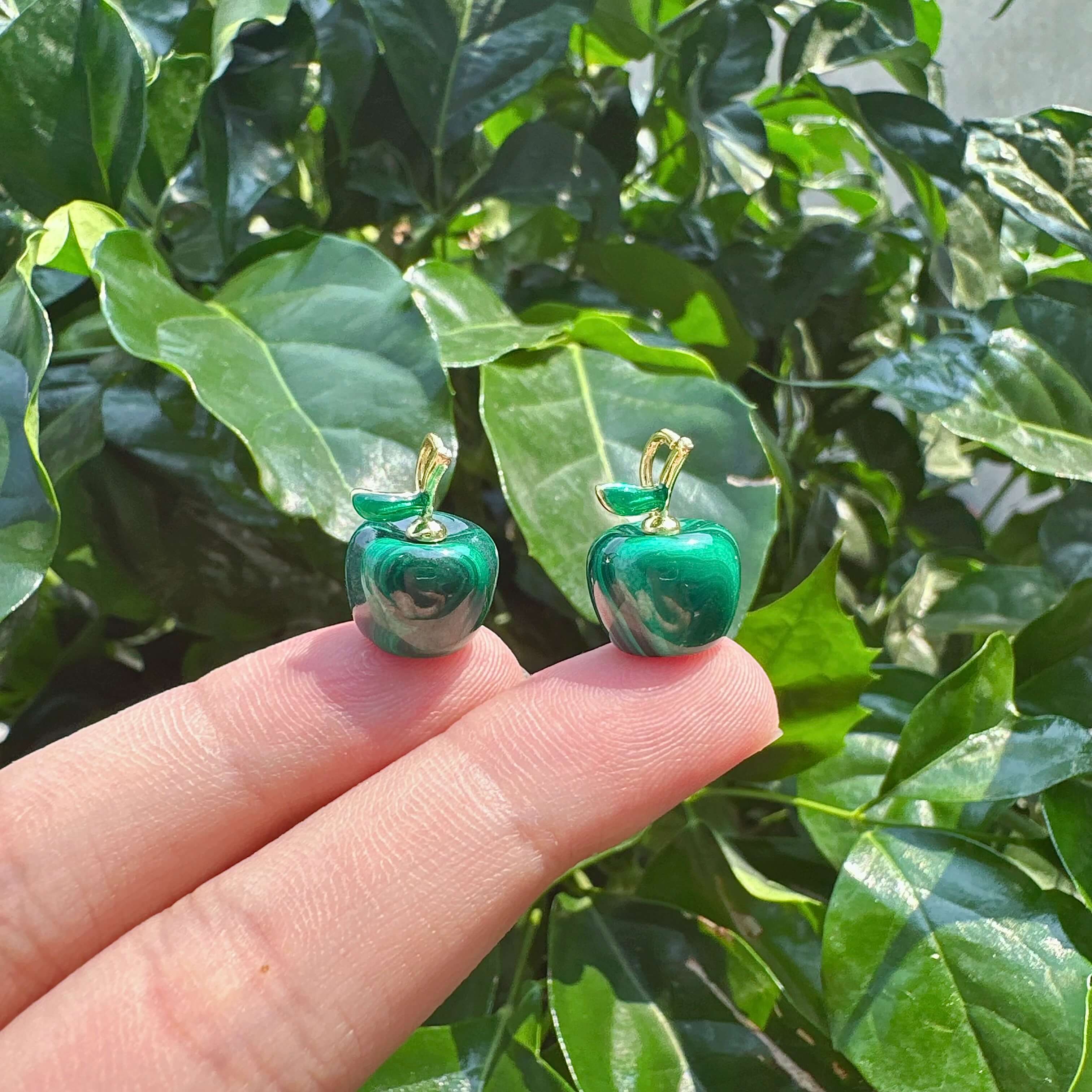 Malachite Apple Carving