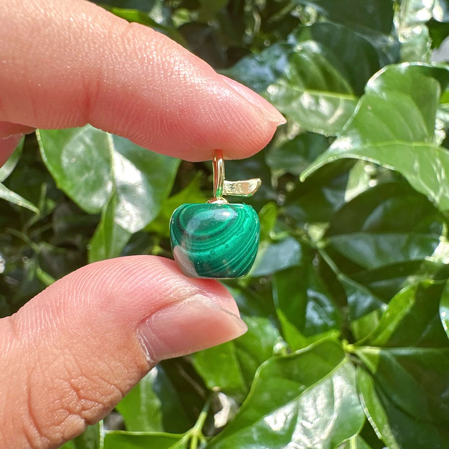 Malachite Apple Carving