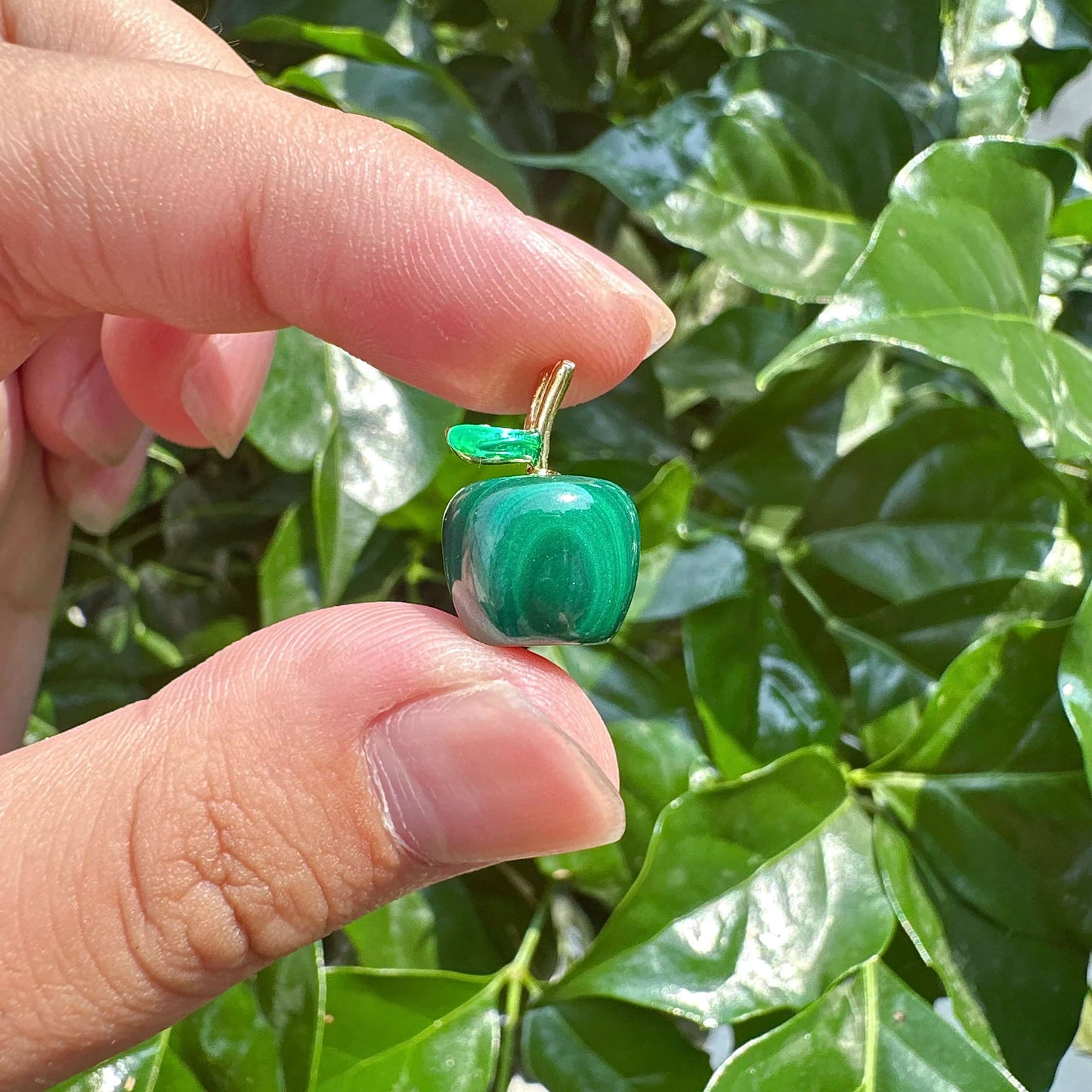 Malachite Apple Carving