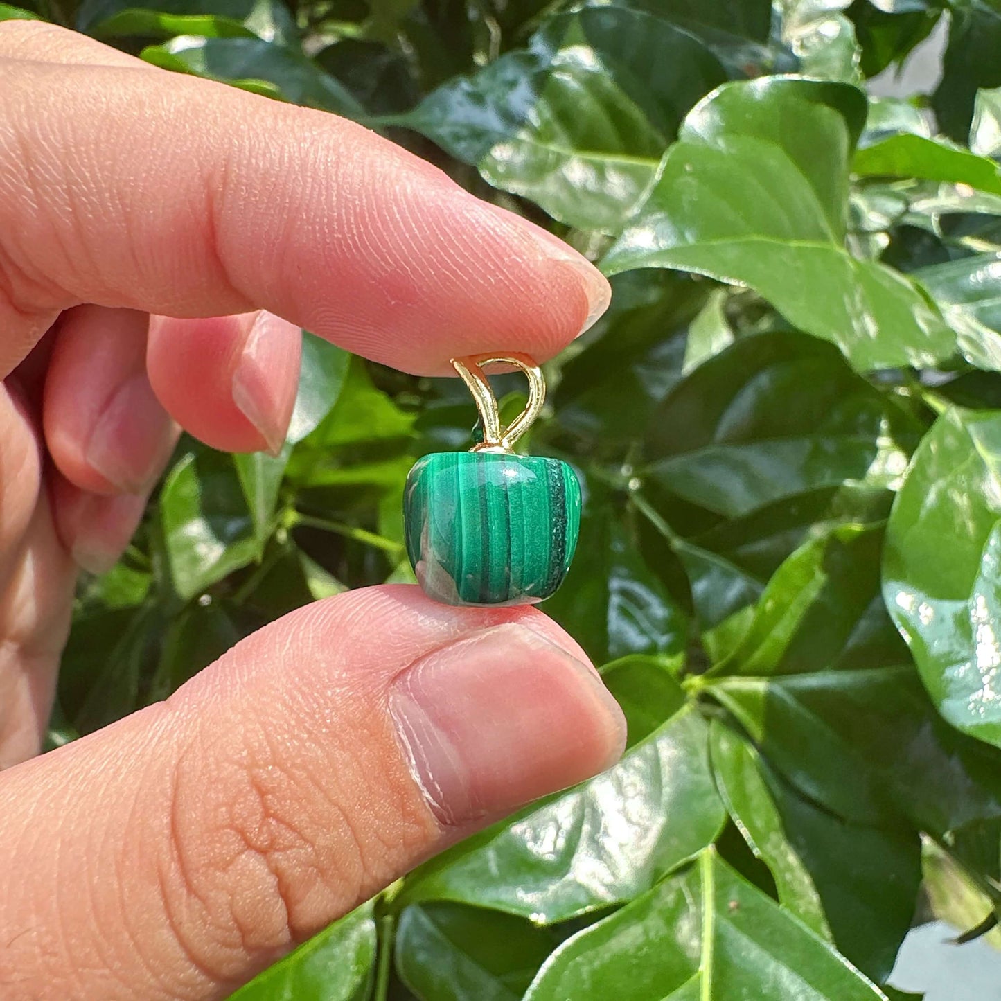 Malachite Apple Carving