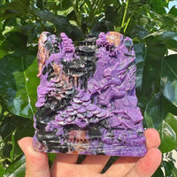 Charoite Landscape Carving