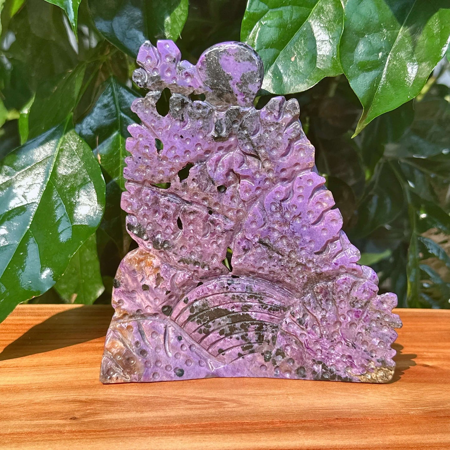 Charoite Underwater World Carving
