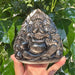 Silver Obsidian Ganesha Carving