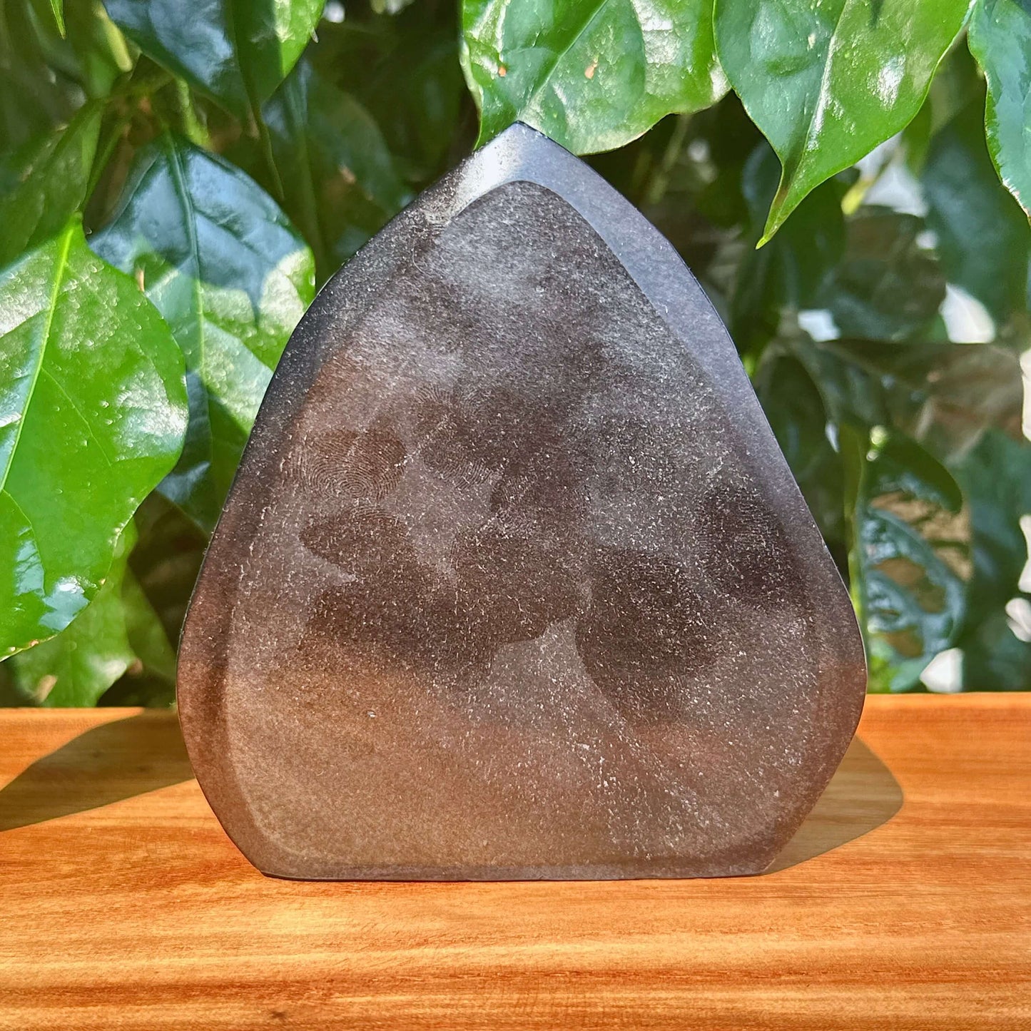 Silver Obsidian Ganesha Carving