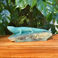 Amazonite Lizard Carving