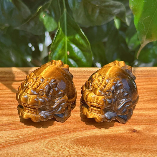 Tiger Eye Stone Dragon Turtle