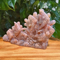 Flower Agate Underwater World Carving