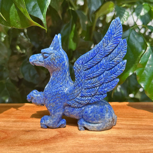 Lapis Lazuli Griffin Carving