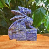 Sodalite Dragon Carving
