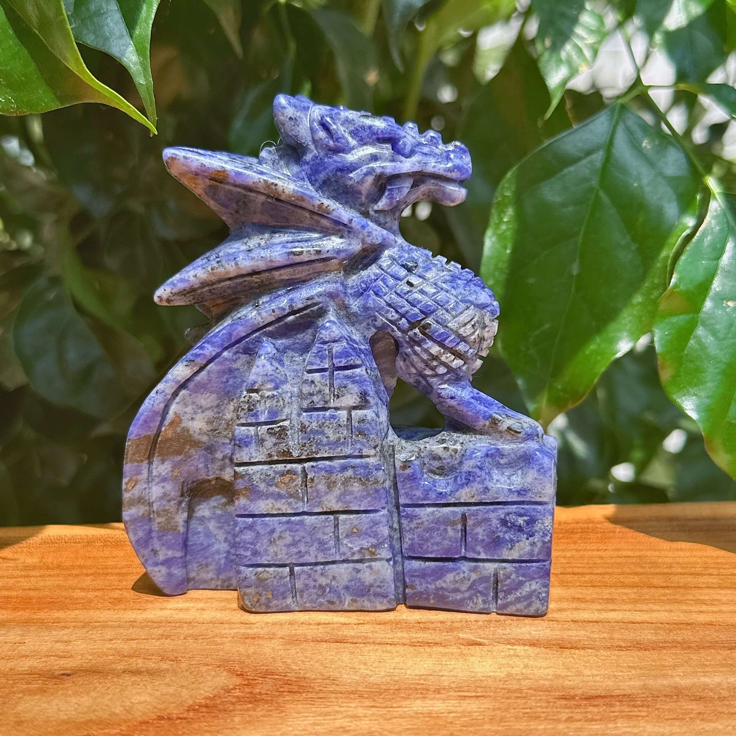 Sodalite Dragon Carving