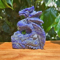 Sodalite Dragon Carving