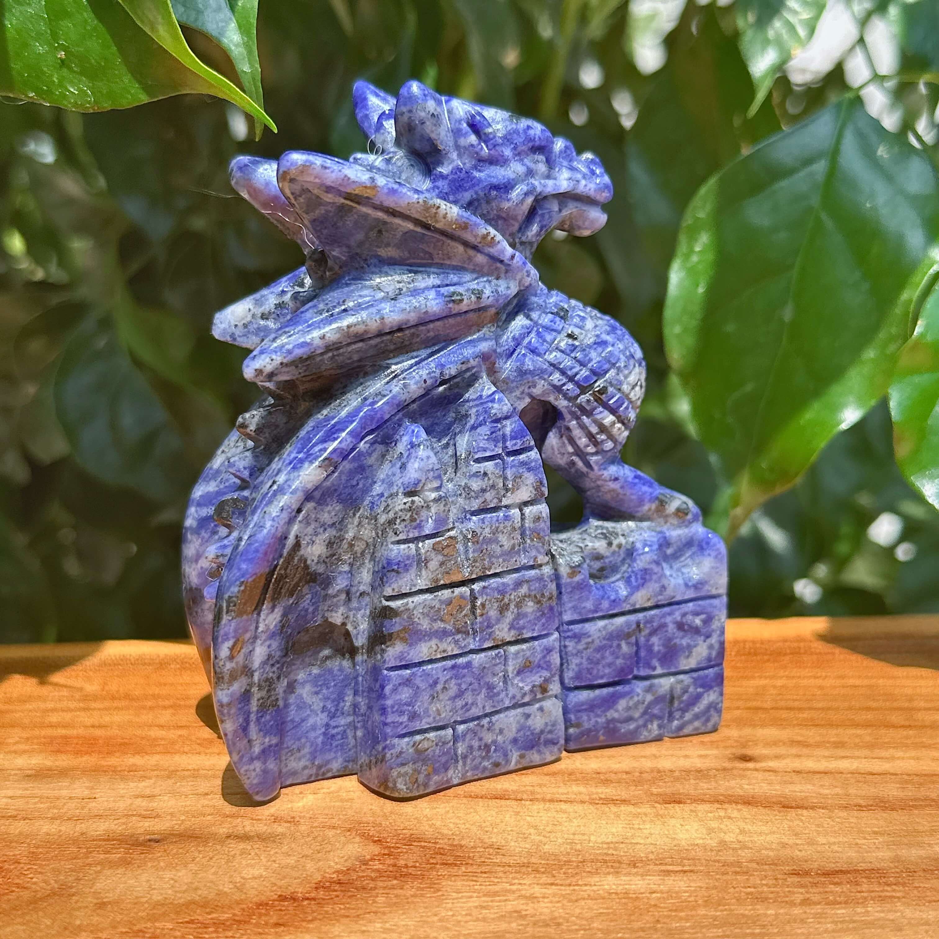 Sodalite Dragon Carving