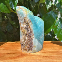 Sky Blue Amazonite Owl Carving