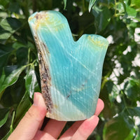 Sky Blue Amazonite Owl Carving
